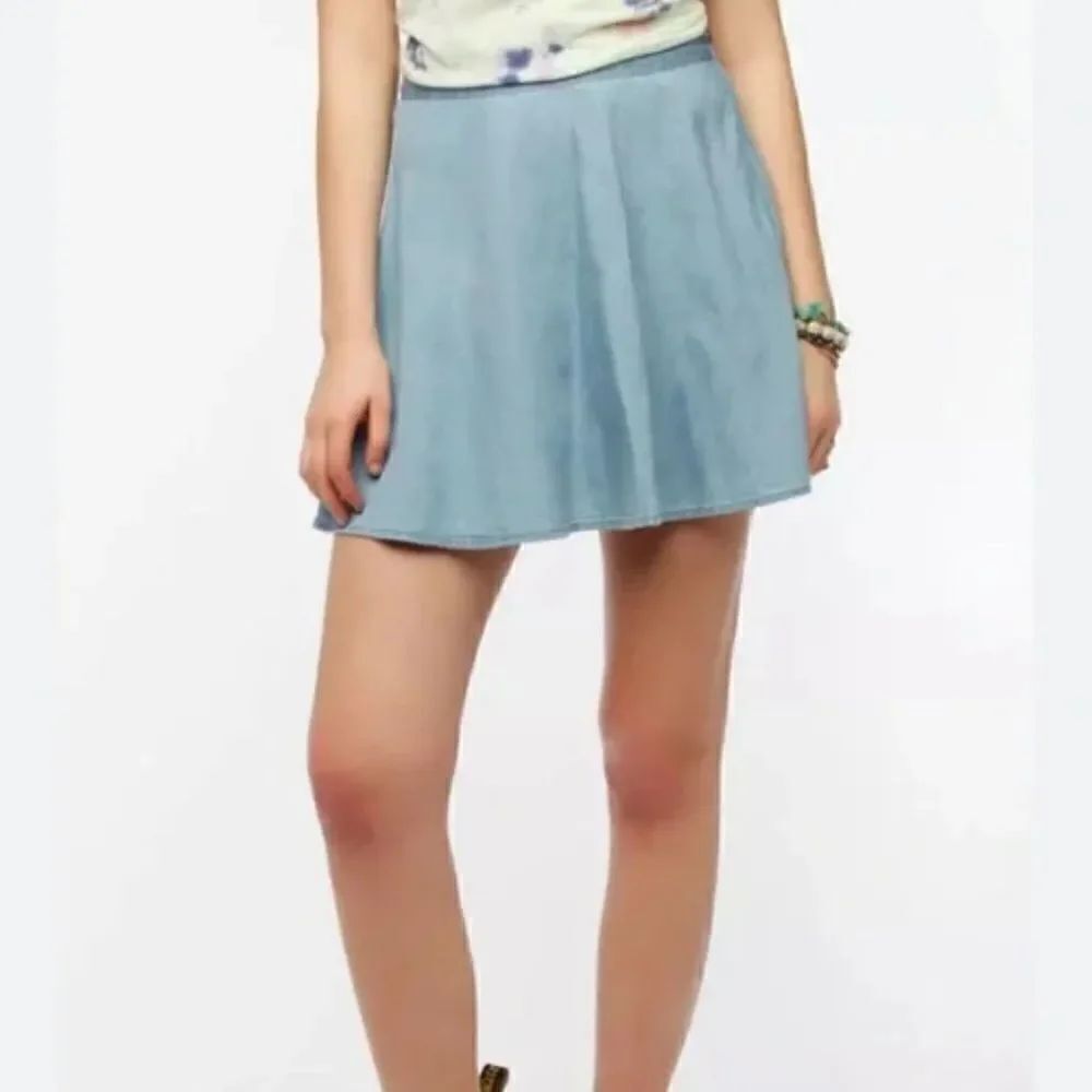 Anthropologie Kimchi Blue Chambray Skater Skirt Women’s 0